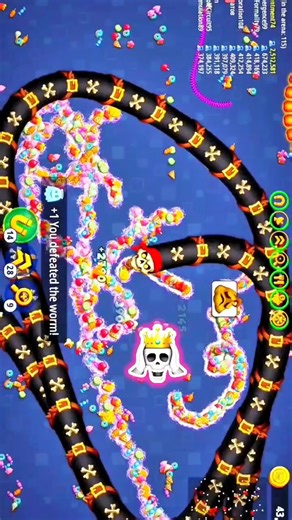 New map😮New gameplay with wormszone😨Different End #wormszone #virel #trending #gaming #snake #shorts