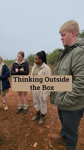 2.3K views · 33 reactions | Being able to think outside the box is a massive tool for any field guide. Learning everything you can about the bush only helps you improve how big outside the box is for you. #hoedspruit #fieldguide #safari #studentlife #tracking #dungbeetle | Bushwise | Facebook