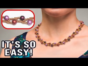 Easy Beaded Necklace with Seed Beads and Pearls: DIY Beginner's Tutorial