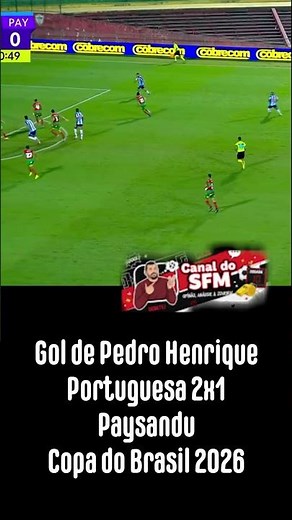 Goal for Paysandu - Pedro Henrique - Portuguesa 2x1 Paysandu - Copa do Brasil 17/03/2026