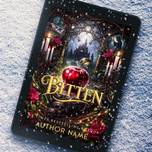 Premade Book Cover - Bitten - Dark Fantasy Romance, Ebook Cover, Epic Fantasy, Dark Romance, Skull, Fairytale, Digital Book Cover J - Etsy