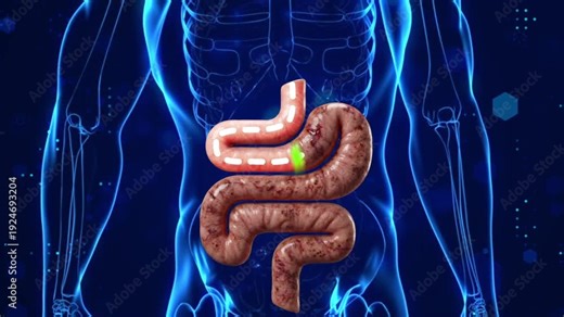 Gastric Bypass Surgery Animation Showing Stomach And Intestinal Rerouting Pathway