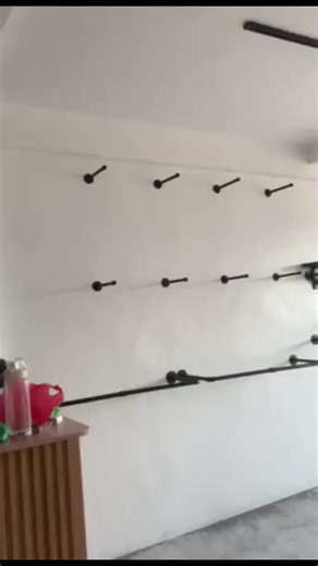 Hanging pipe racks install and ready for your clothes. #industrialdecor #pipebrackets #clothingshop
