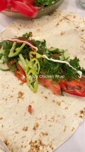 Crispy Chicken Wrap 🌯 | Easy Homemade Lunch Recipe # #food #delicious #homemadefood #cooking