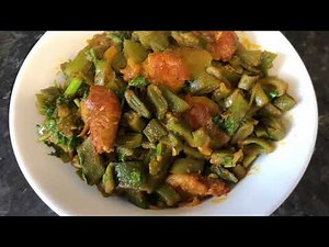 Chingri Maas with Runner beans recipe...