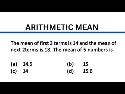 How to solve this? Arithmetic Mean - Quantitative Aptitude - CAT - MBA CET - CA Foundation