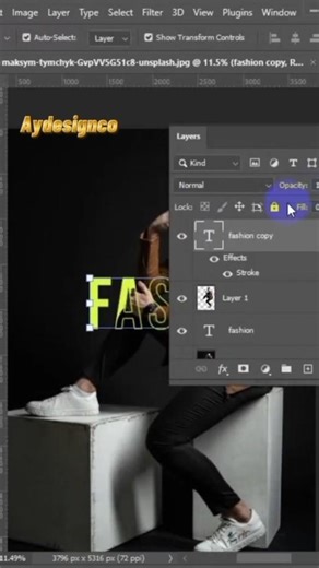 Text Stroke Effect in Photoshop #PhotoshopShorts #PhotoshopTips #TextEffect #shortvideo