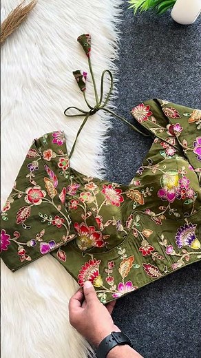 😍 Festival Collection 2025 – Pure Silk Blouse with All Over Embroidery & Flower Print | Size 38-44 😍