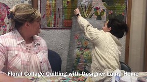 Watch this video to learn more about collage quilts and Laura Heine at Fiberworks Quilt Shop. What do you think of collage quilts? | Deanna Wall