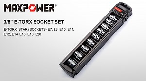 Watch MAXPOWER 9-Piece 3/8-inch E-Torx Star Socket Set on Amazon Live