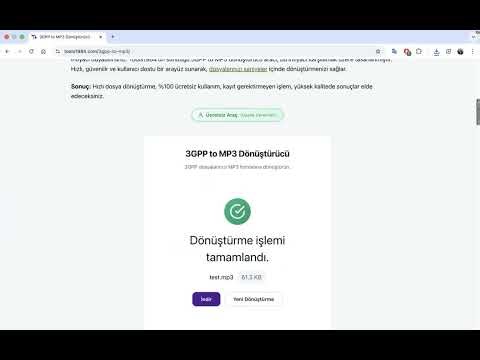 3GPP to MP3 Dönüştürücü | 3GPP Video Dosyalarını MP3 Ses Formatına Ücretsiz Çevirin