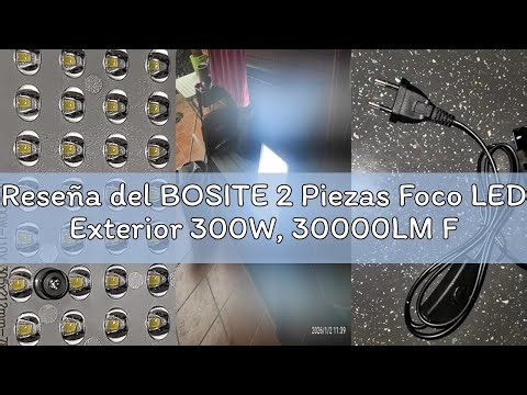 Reseña del BOSITE 2 Piezas Foco LED Exterior 300W, 30000LM Foco Proyector Led, 6500K Luz Fría, Proye
