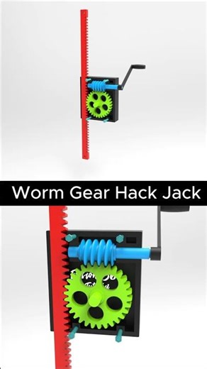 Worm Gear Hack Jack - Lifting Mechanism Explained #mechanic #mechanism #engineering