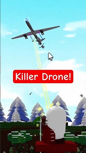 Roblox Build a Boat for Treasure Killer Drone vs my mouse controlled auto mini gun #babft #roblox