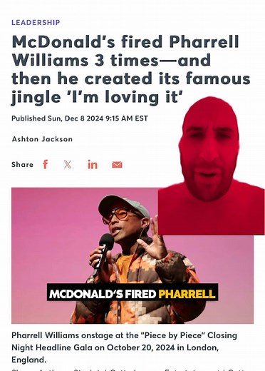 Pharrell Williams: From Fired to 'I'm Lovin' It' Creator