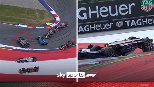 Sami Meguetounif: F2 driver flips upside down onto Luke Browning in scary crash in Austria at Red Bull Ring