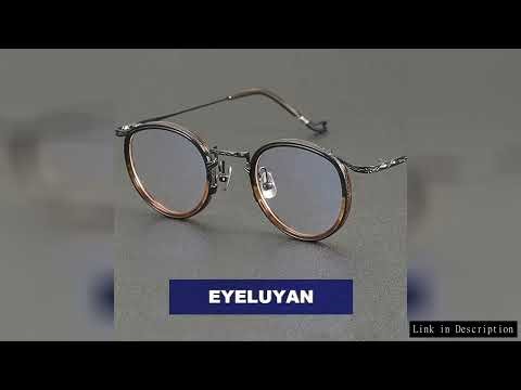 High Quality Fashion Acetate Titanium Round Glasses Frame Men Women Myopia Optical Prescription Eyeg