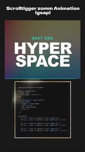 GSAP ScrollTrigger Zoom Animation 🔥 HTML CSS JavaScript #gsapanimation #coding #shortvideo