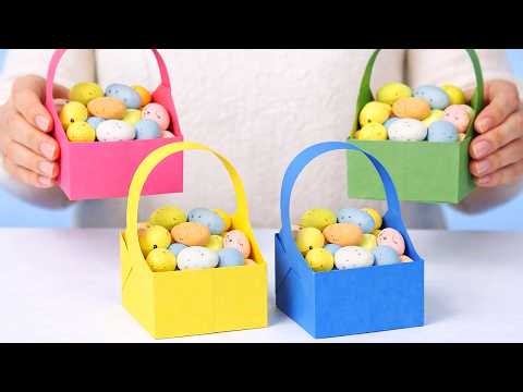 Make This Cute Easter Basket with Just Paper! DIY Mini Paper Basket