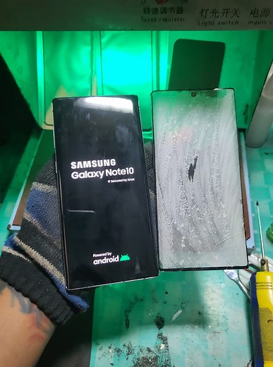 Samsung note 10 ganti kaca #ganti_glas_malang #ganti_flexibel_malang | Ais malang