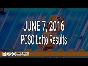 PCSO Lotto Results June 7, 2016 (6/49, 6/42, 6D, Swertres & EZ2)