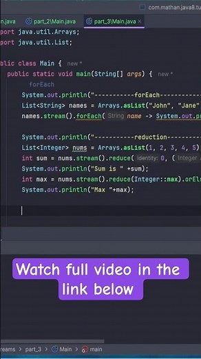 Java Streams Tutorial in Tamil