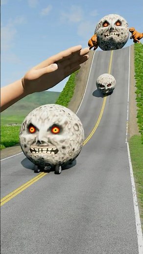 Big & Small Cars vs Giant Hand Slap - BeamNG.Drive
