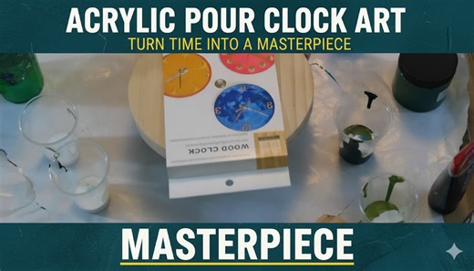 Acrylic Pour Clock Art — Turn Time Into a Masterpiece