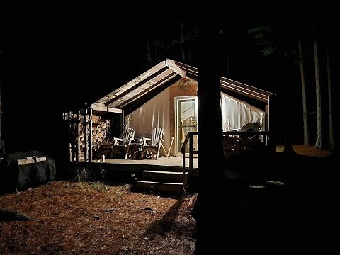 THE TENT. Storm damaged trees. Some time in the deer stands. Getting everything ready for winter.