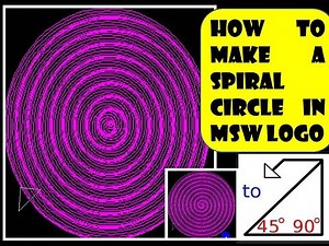 How to make spiral circle in MSW Logo/LOGO command for spiral circle/MSW Logo command for class 4&5