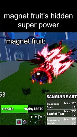 magnet fruit's hidden super power 🤔#roblox #bloxfruits