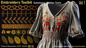 Embroidery Toolkit-Substance Painter tools-Vol1-sppr-sbsar