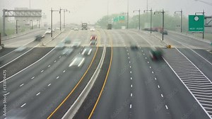Multi lane highway timelapse