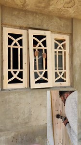 Creative wooden windows design #carpanter #woodwork #woodworking #construction #carpentryskills #lifehacks #homesweethome #trendingreelsvideo #carpenterlife | Najar joinery & furniture works Verinag