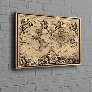 Old World Map Canvas Print, Old Map Artwork, Old World Map Art Canvas, Vintage Map Canvas, Antique World Map Art, Map Printed, - Etsy