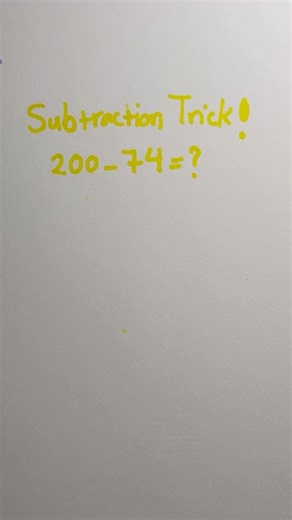 Subtraction trick!🧮