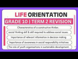 Life Orientation Grade 10 | Term 2 | Essential Revision 1