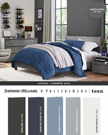 8.4K views · 106 reactions | Is your teen ready for a room re-do? Browse the Pottery Barn Teen Spring/Summer 2022 palette to find colors that fit their personality perfectly, then plan that weekend painting party: https://bit.ly/3uYruvS | Sherwin-Williams | Facebook