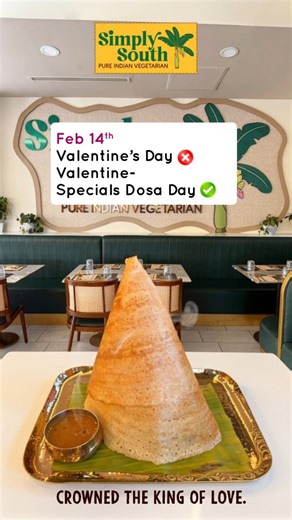 💖 Valentine Week, the Simply South Way! 💖 At Simply South – Indian Pure Veg Restaurant, Warrenville IL, we’re swapping clichés for classic Indian flavors you’ll truly fall in love with 😍 🌐www.simplysouth.us 📍1001 MacArthur Park Dr, Irving, TX 75063, 📞 1 972-787-6884 Follow our Instagram Page: www.instagram.com/simplysouthirving/ Follow our YouTube Channel: https://www.youtube.com/@SimplySouthIrving simply south irving | pure veg indian restaurant | indian vegetarian food irving | south ind
