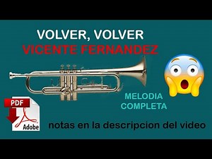 Volver Volver - Vicente Fernández | Tutorial Trompeta