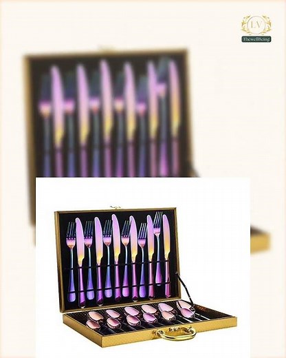 Stainless Steel Knife Forks Spoons Cutlery Set Kitchen Silverware Household Cutlery Set Tableware...