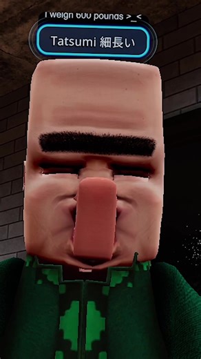 Chicken Joe meets chill Minecraft villagers #vr #vrchat #virtualreality #vrchatcommunity