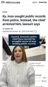 The Hazard, Kentucky, police chief faces his second recent lawsuit alleging improper use of force. This complaint stems from a public records request dispute. Read more here: https://www.kentucky.com/news/local/crime/article296572609.html #kentucky #ky #hazardky #hazardpolice #kycrime | Kentucky.com