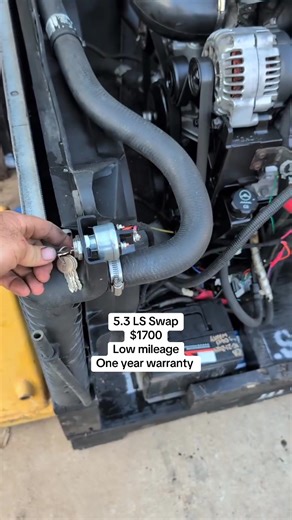 5.3 LS swap turnkey ready to install, comes with one year warranty and low mileage $1700 #lsswap #ls #c10 #fyp #chevy