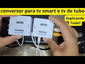 mini hdmi2av and av2hdmi converter to connect devices to smart and tube TVs without input