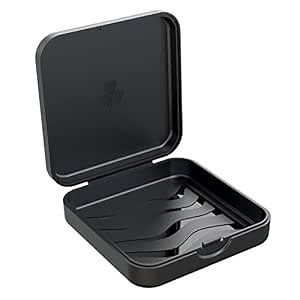 Retainer Case, ARGOMAX Aligner Case, Braces Box Compatible with Invisalign, 1 Piece Orthodontic Box (Black).