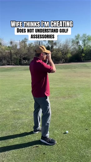 Is it really cheating? Just because I did not offer her the rangefinder on her first hole ever on real golf course, does not mean I cheated. #golfhumor #golfwife #cheating #golflife #golfcommunity