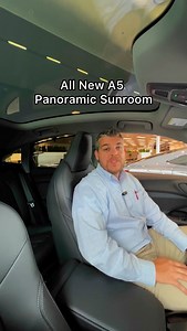 The all-new Audi A5 features a sleek panoramic sunroof that brings the outside in—adding light, style, and a whole new perspective to every drive. #AudiA5 #AudiDallas #AllNewA5 #luxurycars #audilife #driveaudi #luxuryperformance #audilove | Audi Dallas