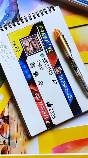 Free Fire drawing Profile Sky lord | 😱🔥Drawing |3D | #freefiredrawing | #shortsvideo #freefire #Ffi