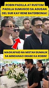 GRABE..! ROBIN PADILLA AT RUSTOM PADILLA SUMUGOD SA LIBING NI RENE BATERBONIA..!